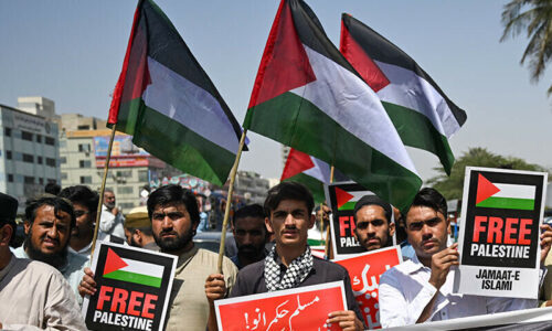 Country wide protest against Israeli aggression in Gaza