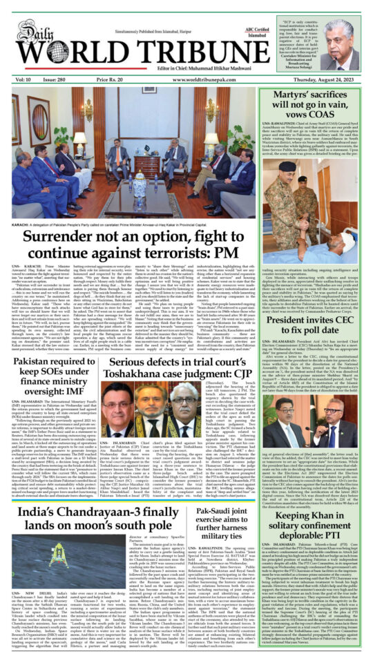 World Tribune…Today e-paper