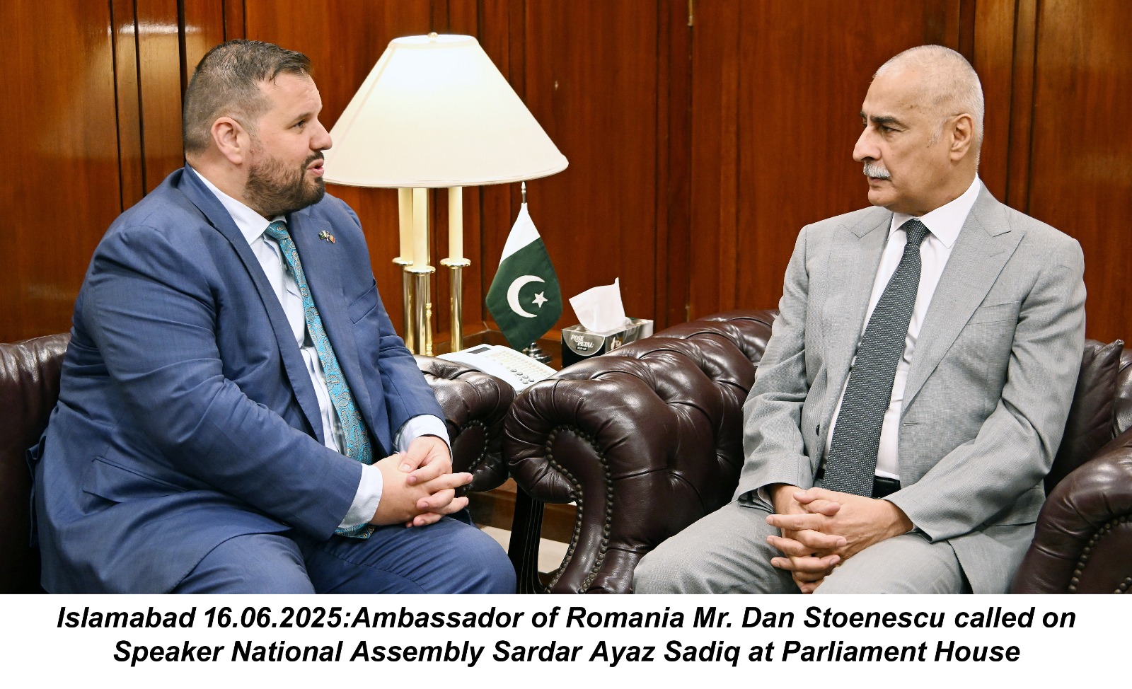 Romanian Ambassador,NA Speaker agree to boost ties 