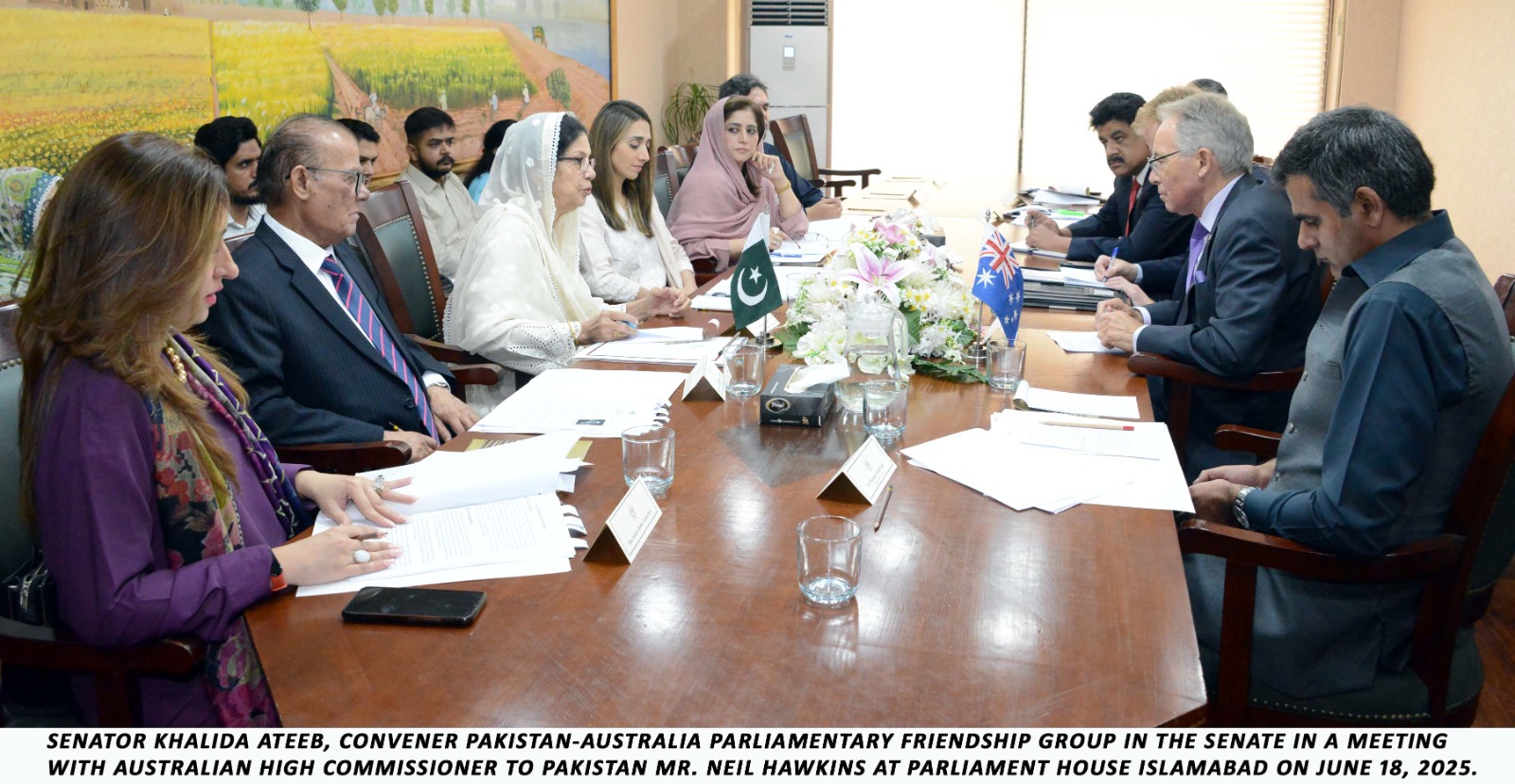 Pakistan–Australia Parliamentary Friendship Group agrees to strengthening bilateral ties