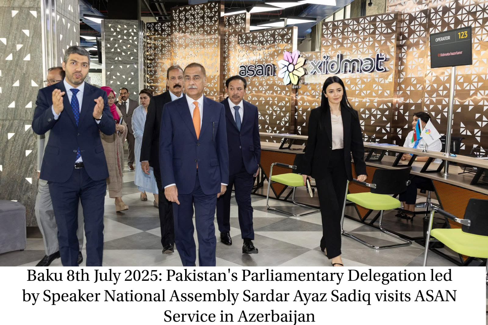 Pakistan’s Parliamentary delegation visits ASAN service center in Baku