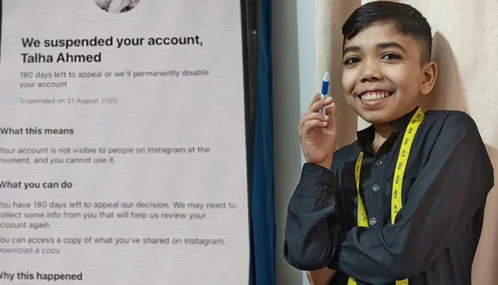 Instagram suspends Talha Ahmed’s account over ‘age dispute’