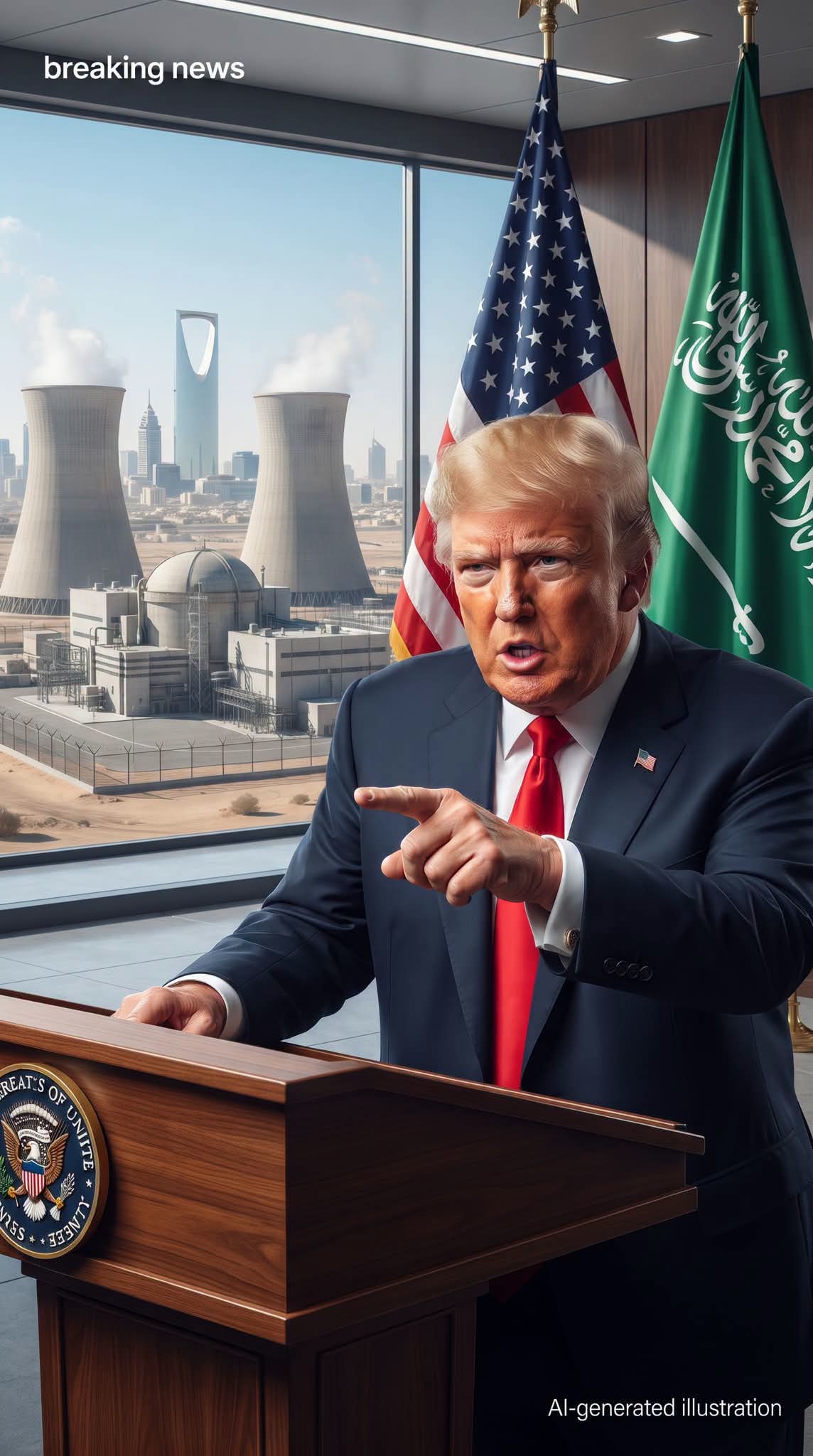 Trump Links Saudi Civil Nuclear Deal to Abraham Accords, Making Normalization a Key U.S. Condition