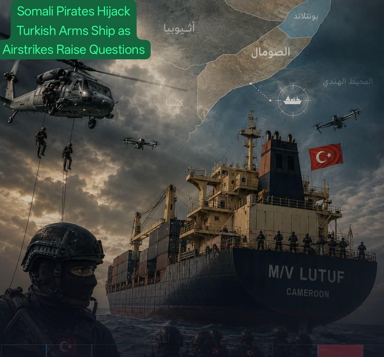 Somali Pirates Hijack Cargo Ship Carrying Reported Turkish Military Equipments 
