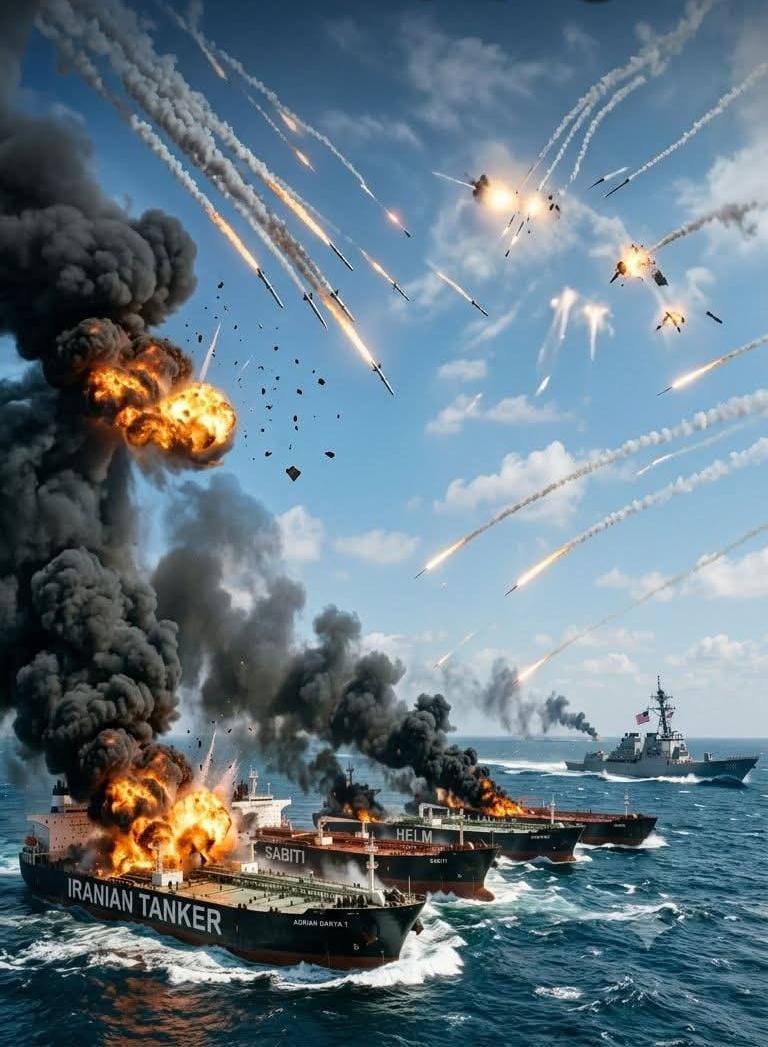 US Strikes Five Iranian Oil Tankers as Tehran Retaliates with Missile Attacks