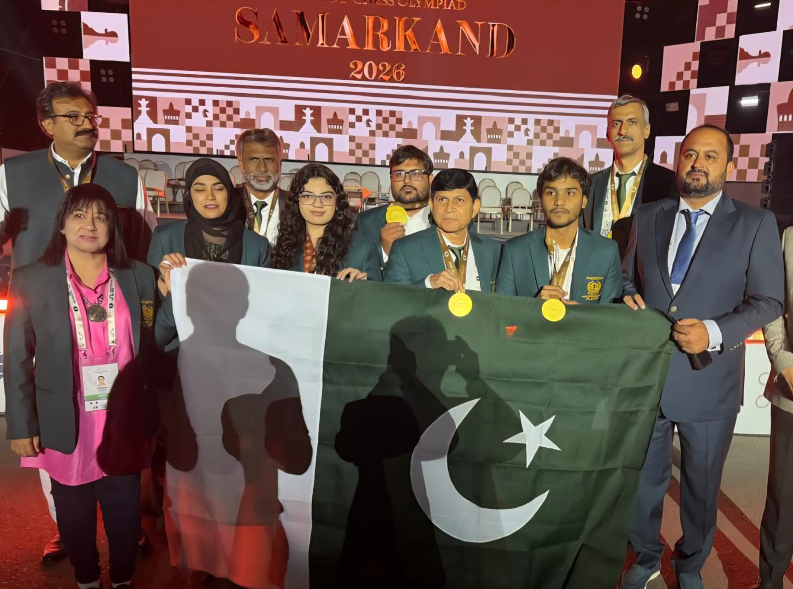 Team Pakistan Wins Gold at World Chess Olympiad 2026 in Samarkand, Uzbekistan